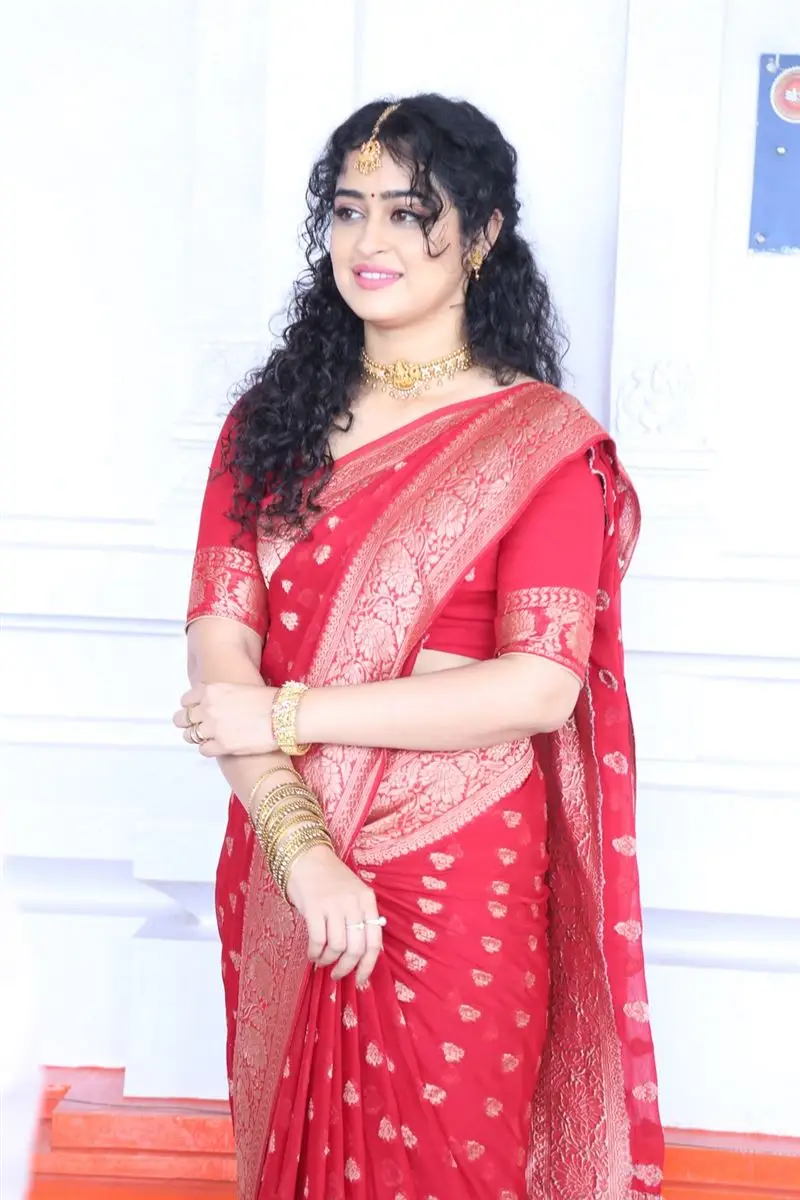 Apsara Rani Stills in Red Saree